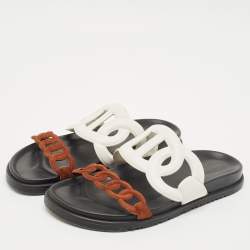 Pre Owned Hermes Multicolor Leather and Suede Extra Sandals Size 38