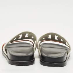 Pre Owned Hermes Multicolor Leather and Suede Extra Sandals Size 38