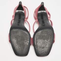Hermes Pink Suede Glamour Slingback Sandals Size 36
