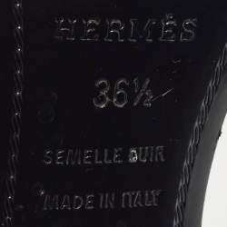 Pre Owned Hermes Grey Suede Crystal Premiere Ankle Strap Sandals Size 36.5