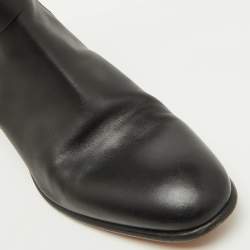 Hermes Black Leather Jeff Ankle Length Boots Size 40