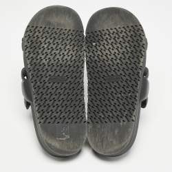Hermes Black Leather Extra Sandals Size 41