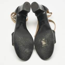Hermes Black Leather Manege Ankle Strap Sandals Size 38