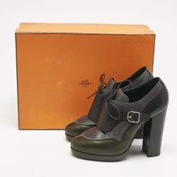 Hermes Multicolor Leather Harnais Booties Size 38.5