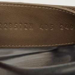 Hermes Grey Leather Chypre Sandals Size 40.5