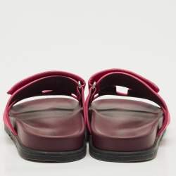 مملوكة مسبقًا صندل كعب فلات هيرمس شامواه وردي شيبر مقاس 38