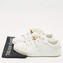Hermes White Leather Day Low Top Sneakers Size 38