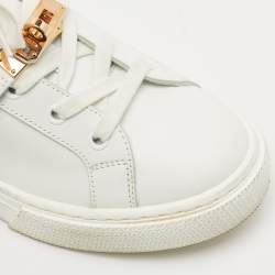 Hermes White Leather Day Low Top Sneakers Size 38