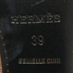 Hermes Gold Leather Night Slingback Sandals Size 39