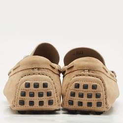 Hermes Beige Nubuck Leather Irving Loafers Size 42