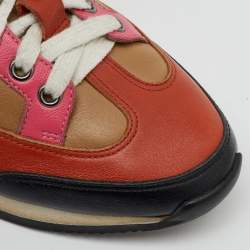 Hermes Multicolor Leather Trail Low Top Sneakers Size 39