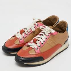 Hermes Multicolor Leather Trail Low Top Sneakers Size 39