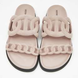 مملوكة مسبقًا Hermes Pink Suede Extra Sandals Size 38