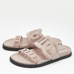 مملوكة مسبقًا Hermes Pink Suede Extra Sandals Size 38