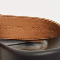 Pre Owned Hermes Brown Leather Chypre Sandals Size 36.5