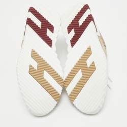 Hermes Grey/Beige Suede and Mesh Bouncing Sneakers Size 39
