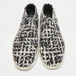 Pre Owned Hermes Multicolor Woven Silk Cavalcadour Oxygene Sneakers Size 39