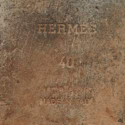 Pre Owned صندل فلات هيرمس جلد أسود مقاس 40