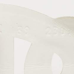 Pre Owned Hermes White Leather Extra Sandals Size 39