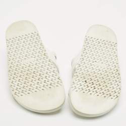 Pre Owned Hermes White Leather Extra Sandals Size 39