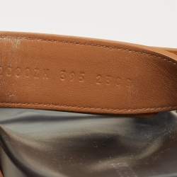 مملوكة مسبقًا Hermes Brown Leather Chypre Sandals Size 39.5