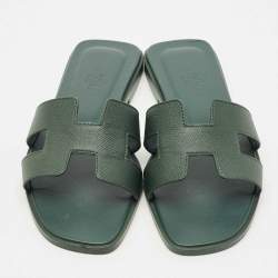 Pre Owned صندل سلايد هيرمس أوران جلد برّاق أرجواني مقاس 36.5