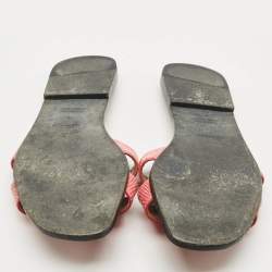 Pre Owned صندل هيرمس فلات أوران جلد برتقالي مقاس 39