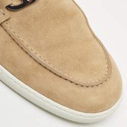 Pre Owned Hermès Beige Suede Ignacio Loafers Size 40