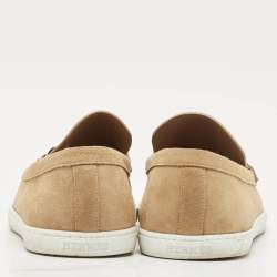 Pre Owned Hermès Beige Suede Ignacio Loafers Size 40