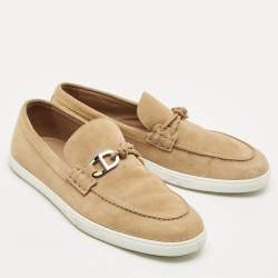Pre Owned Hermès Beige Suede Ignacio Loafers Size 40