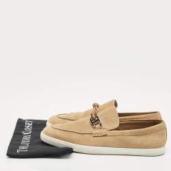 Pre Owned Hermès Beige Suede Ignacio Loafers Size 40