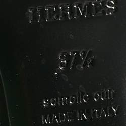 مملوكة مسبقًا Hermes Black Leather Saint Germain Ankle Boots Size 37.5