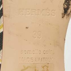 Pre Owned Hermes Pink Suede Oasis Slide Sandals Size 39