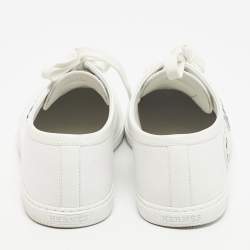 Pre Owned Hermes White Canvas Innocent Sneakers Size 38