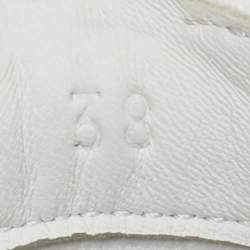 Pre Owned Hermes White Canvas Innocent Sneakers Size 38