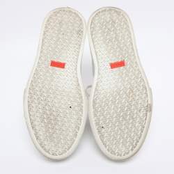 Pre Owned Hermes White Leather Daydream High Top Sneakers Size 38