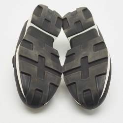 Pre Owned Hermes Black Leather Kennedy Loafer Sneakers Size 40.5