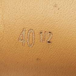 Pre Owned Hermes Black Leather Kennedy Loafer Sneakers Size 40.5