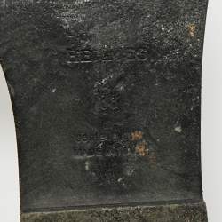 مملوكة مسبقًا صندل سلايد هيرمس أوران جلد أسود مسطح مقاس 38