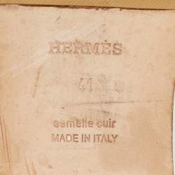 Pre Owned صندل هيرمس فلات أوران جلد برتقالي مقاس 39