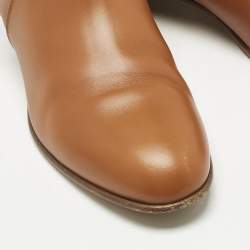 Pre Owned Hermes Brown Leather Neo Ankle Boots 39