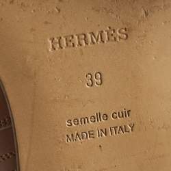 Pre Owned Hermes Brown Leather Neo Ankle Boots 39