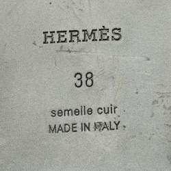 Pre Owned صندل هيرمس فلات أوران جلد برتقالي مقاس 39