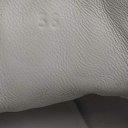 Pre Owned Hermes Grey/White Suede and Leather Hip-Hop Sneakers Size 36