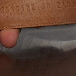 Pre Owned Hermès Tan Leather Kos Clogs Size 38