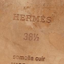 مملوكة مسبقًا صندل هيرمس أوران جلد سحلية وردي مسطح مقاس 37.5