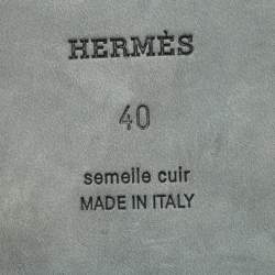 مملوكة مسبقًا Hermes Beige Suede Oran Crystals Flat Slides Size 40