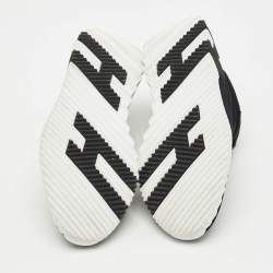 Pre Owned حذاء رياضي هيرمس باونسنج شبك وسويدي أسود منخفض من الأعلى مقاس 37