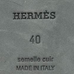 Pre Owned صندل سلايد هيرمس أوران فلات سويدي بني مقاس 39