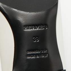 Pre Owned Hermes White Leather Royal Loafers Size 39